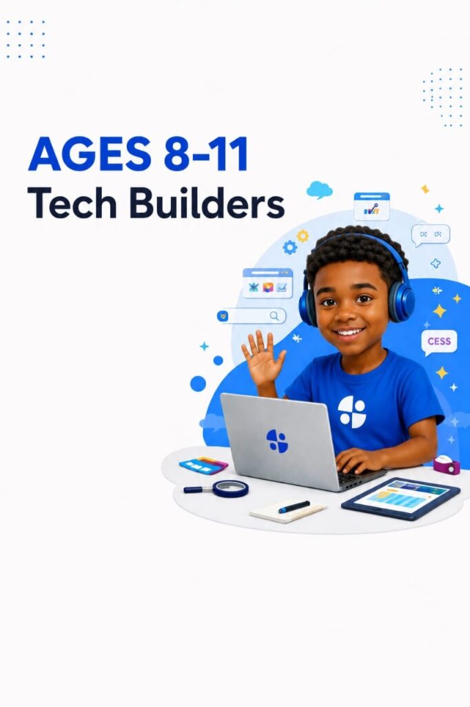 Children learning digital skills